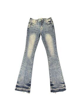 REELISTIK DIAMOND STUD STACKED PREMIUM DENIM DISTRESSED MENS SZ 32x35 ROCKSTAR